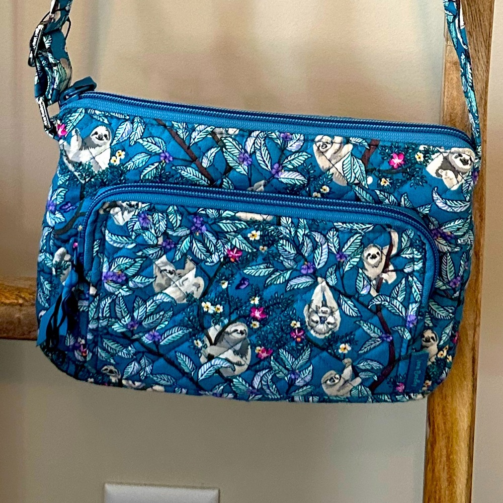 Vera Bradley RFID Crossbody “Hanging Around” Sloth Design